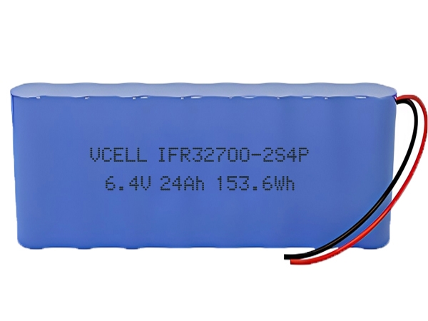 6.4V 24Ah LiFePo4 Rechargeable Battery Pack