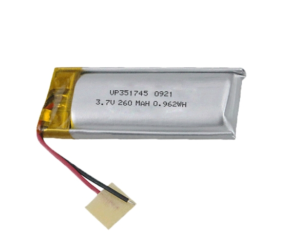 351745 3.7V 260mAh Rechargeable Lipo Battery