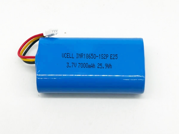 3.7V 7000mAh 18650 1S2P Li Ion Battery