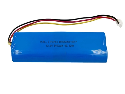 12.8V 3400mAh 26650 Lifepo4 Rechargeable Battery