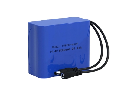 14.4V 6000mAh 18650 Rechargeable Lithium Ion Battery Pack