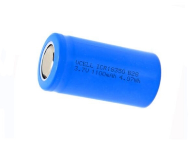 3.7V 1100mAh ICR18350 Rechargeable Li-Ion Battery For Electronic Products