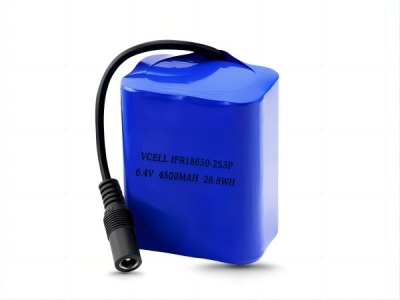 VCELL 6.4V 4500mAh IFR18650 Rechargeable LiFePo4 Battery Pack