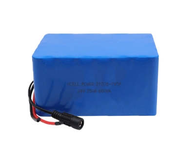 24V 25Ah 21700 Lithium Ion Rechargeable Battery Pack With BMS