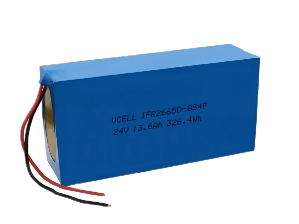 24V 13.6Ah 8S4P IFR26650 LiFePo4 Battery Pack