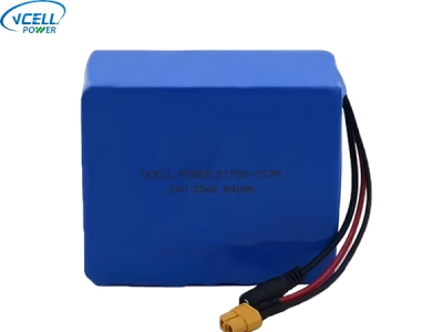 24V 35Ah 7S7P 21700 Lithium Ion Battery With BMS