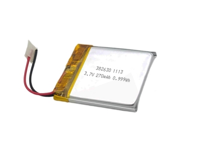 382630 3.7V 270mAh LiPo Battery With PCM