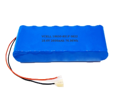 29.6V 2600mAh 18650 Rechargeable Lithium Ion Battery Pack With BMS