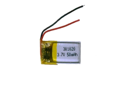 301020 3.7V 50mAh Rechargeable Lithium Polymer Battery