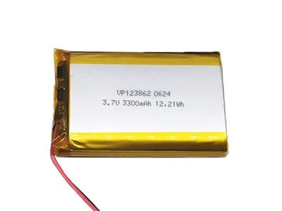 123862 3.7V 3300mAh LiPo Rechargeable Battery With Connector