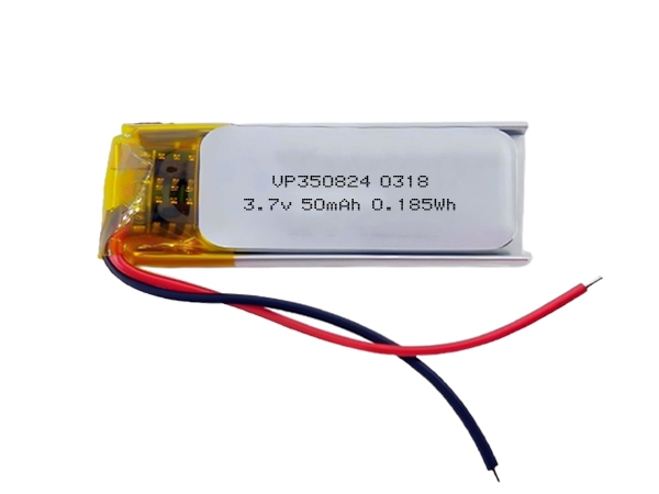350824 3.7V 50mAh Lipo Battery For Wearable Device