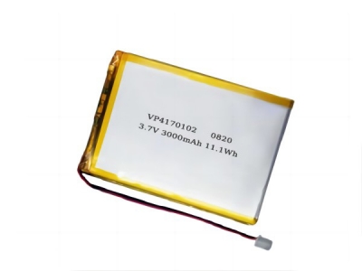 3.7V 3000mAh VP4170102 Rechargeable LiPo Battery