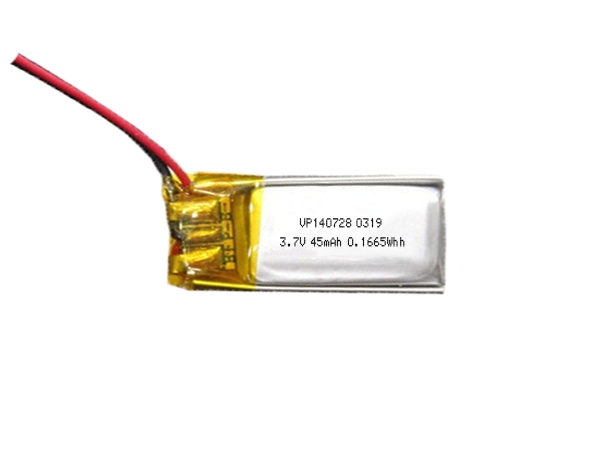 140728 3.7V 45mAh Small Lithium Polymer Battery