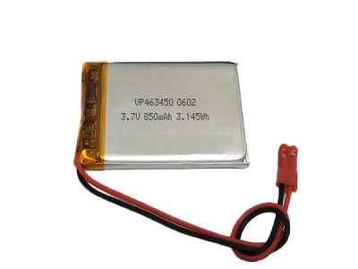 463450 3.7V 850mAh 电子产品用锂聚合物充电电池