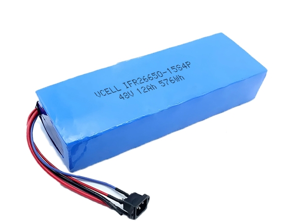 48V 12Ah 15S4P 26650 LiFePO4 Rechargeable Battery