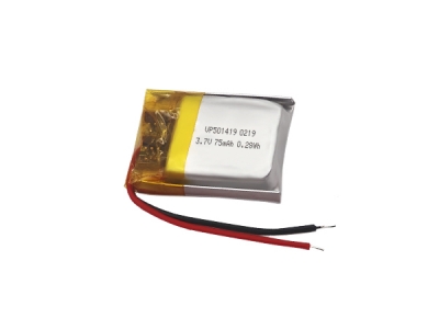 3.7V 75mAh 501419 Small Li-Polymer Battery For Bluetooth Headset