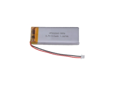 502060 3.7V 510mAh Li-Polymer Rechargeable Battery With Connector