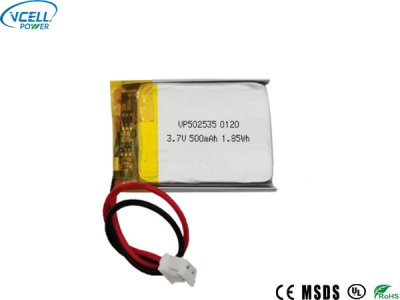 502535 3.7 Volt 500mAh Lipo Rechargeable Battery