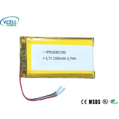 503060 3.7V 1000mAh 3.7Wh Lithium Rechargeable Battery