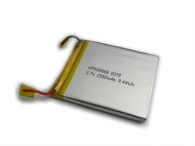 3.7V 2550mAh 545668 Li-Polymer Battery With Wire