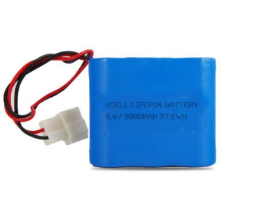 VCELL 6.4V 9Ah Rechargeable LiFePo4 Battery Pack