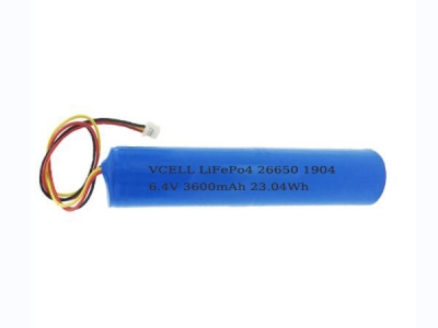 6.4V 3600mAh 2S1P 26650 LiFePo4 Battery