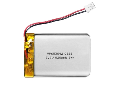 653042 3.7V 820mAh Rechargeable Lithium Polymer Battery With PCM