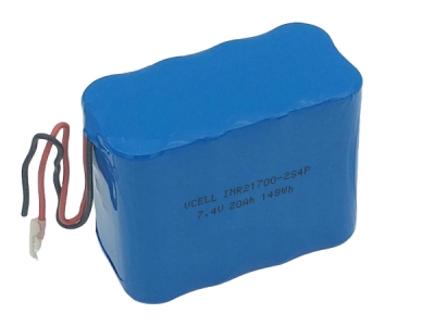 7.4V 20Ah 2S4P 21700 Lithium Ion Battery With BMS