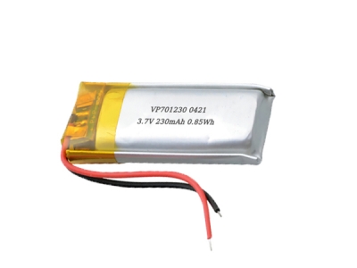 3.7V 230mAh 701230 Rechargeable Lipo Battery With PCM