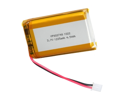 3.7V 1225mAh 802748 Li-Polymer Rechargeable Battery