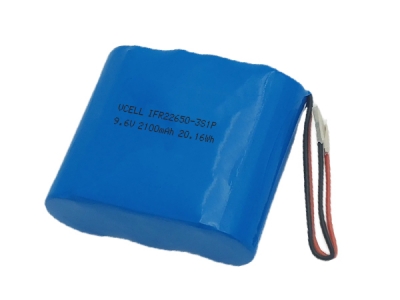 9.6V 2100mAh IFR22650 LiFePo4 Rechargeable Battery