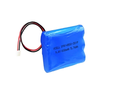 9.6V 600mAh IFR14500 3S1P Lifepo4 Battery Pack