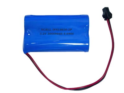 3.2V 3000mAh 1S2P IFR18650 Rechargeable Lifepo4 Battery