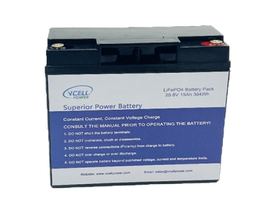 24V 15Ah Deep Cycle Rechargeable LiFePo4 Battery With ABS Case