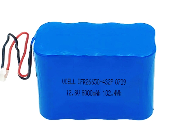 12.8V 8000mAh 4S2P 26650 LiFePO4 Battery