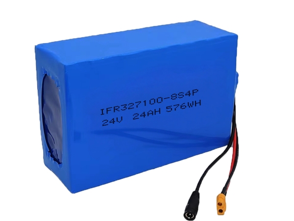 24V 24Ah 8S4P IFR32700 磷酸铁锂电池组
