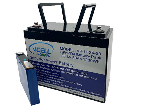 24V 50Ah Deep Cycle Lifepo4 Rechargeable Battery With ABS Case
